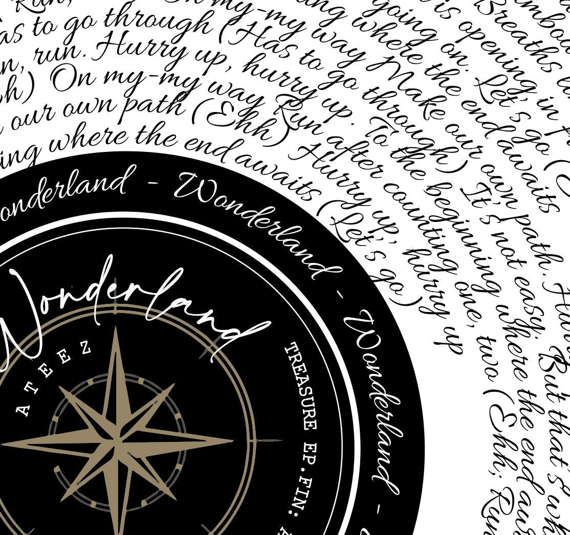 ATEEZ 'Wonderland' Inspired Lyric Print