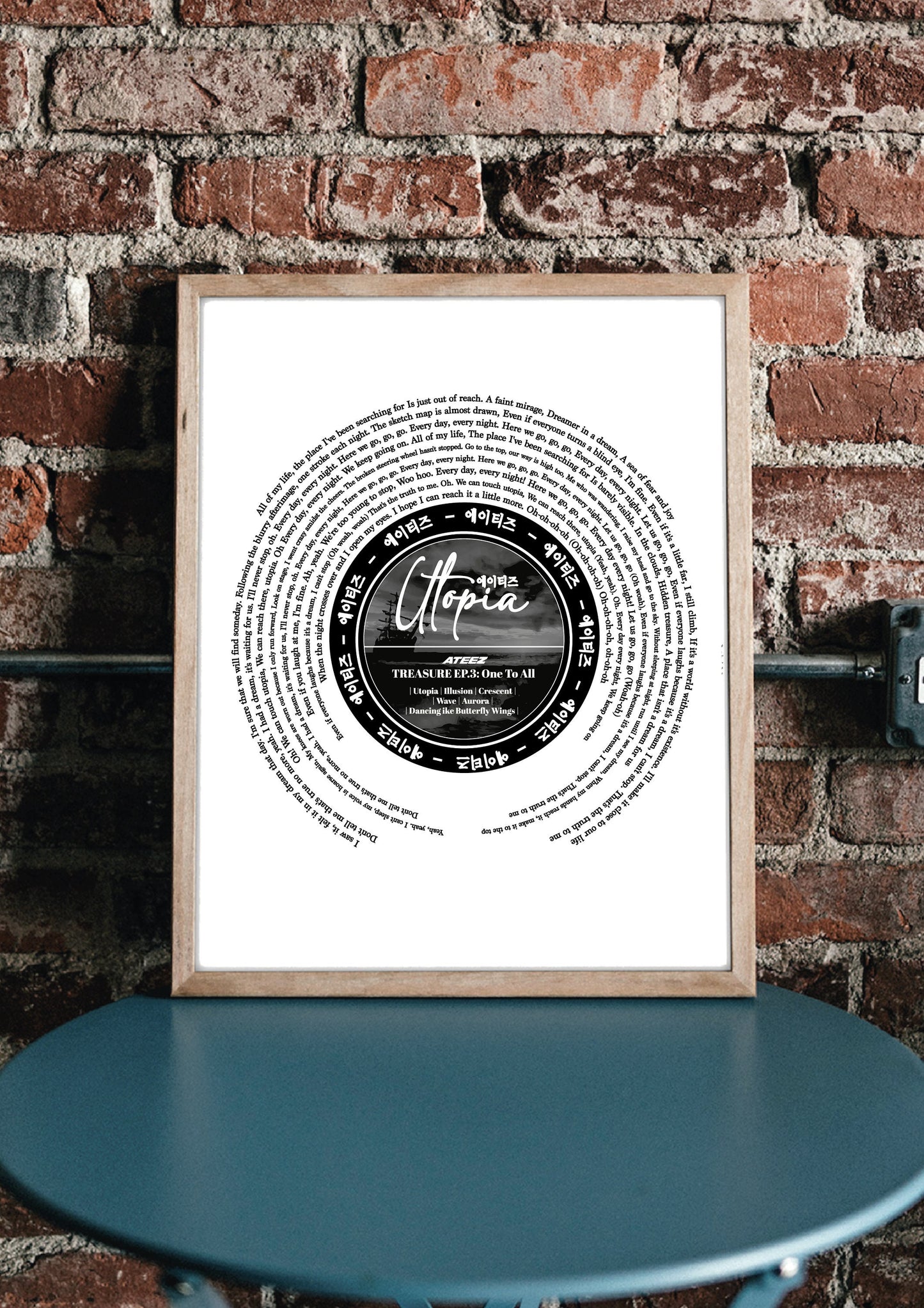 "UTOPIA" Ateez lyric Print