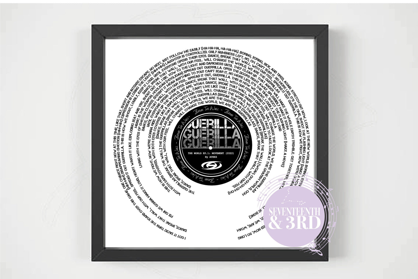 Ateez GUERILLA full Lyric Print