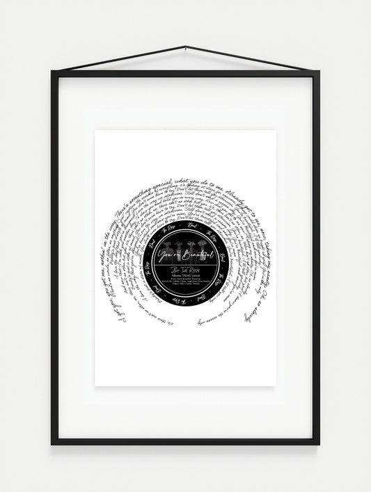 The Rose (더로즈) "You're Beautiful" poster Song Print