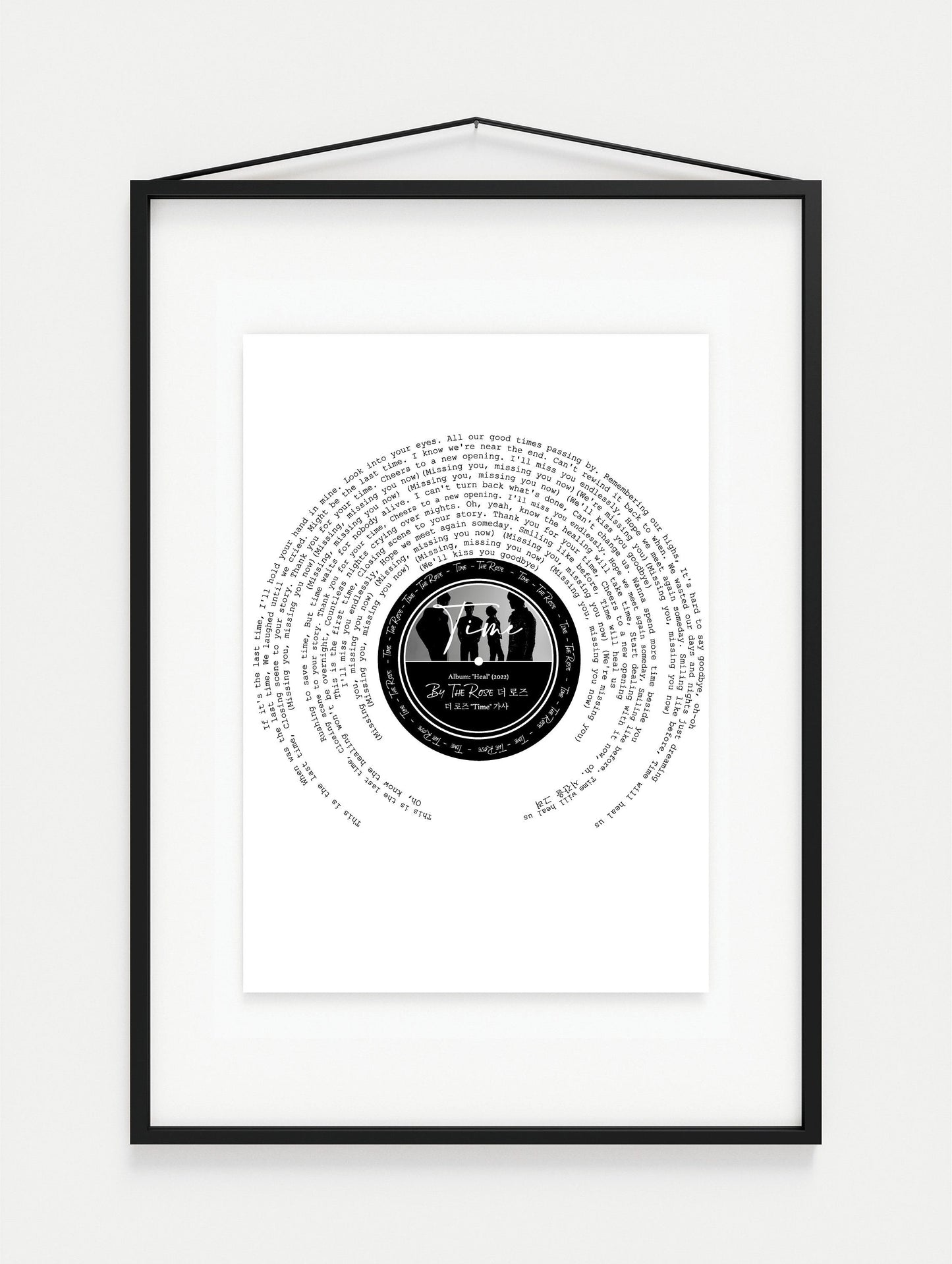 The Rose (더로즈) "Time" Song Lyric Print