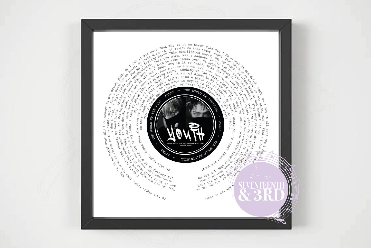 Ateez "Youth" full Lyric Print , Yunho & Mingi