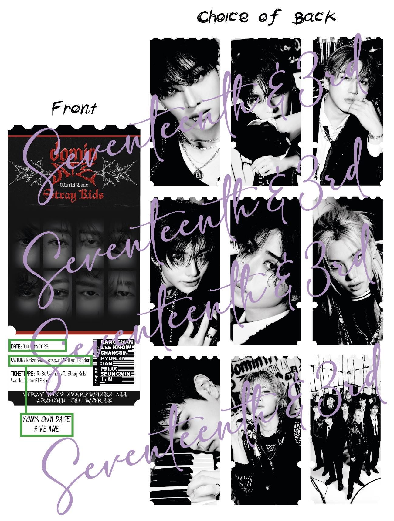 Stray Kids DominATE Souvenir Ticket | Your Date and Your Venue