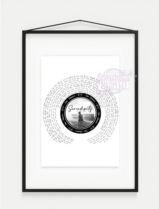 "Serendipity"BTS Song Print |JIMIN Print