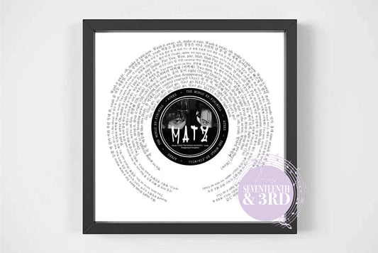 Ateez "MATZ" inspired Lyric Print  || Hongjoong and Seonghwa