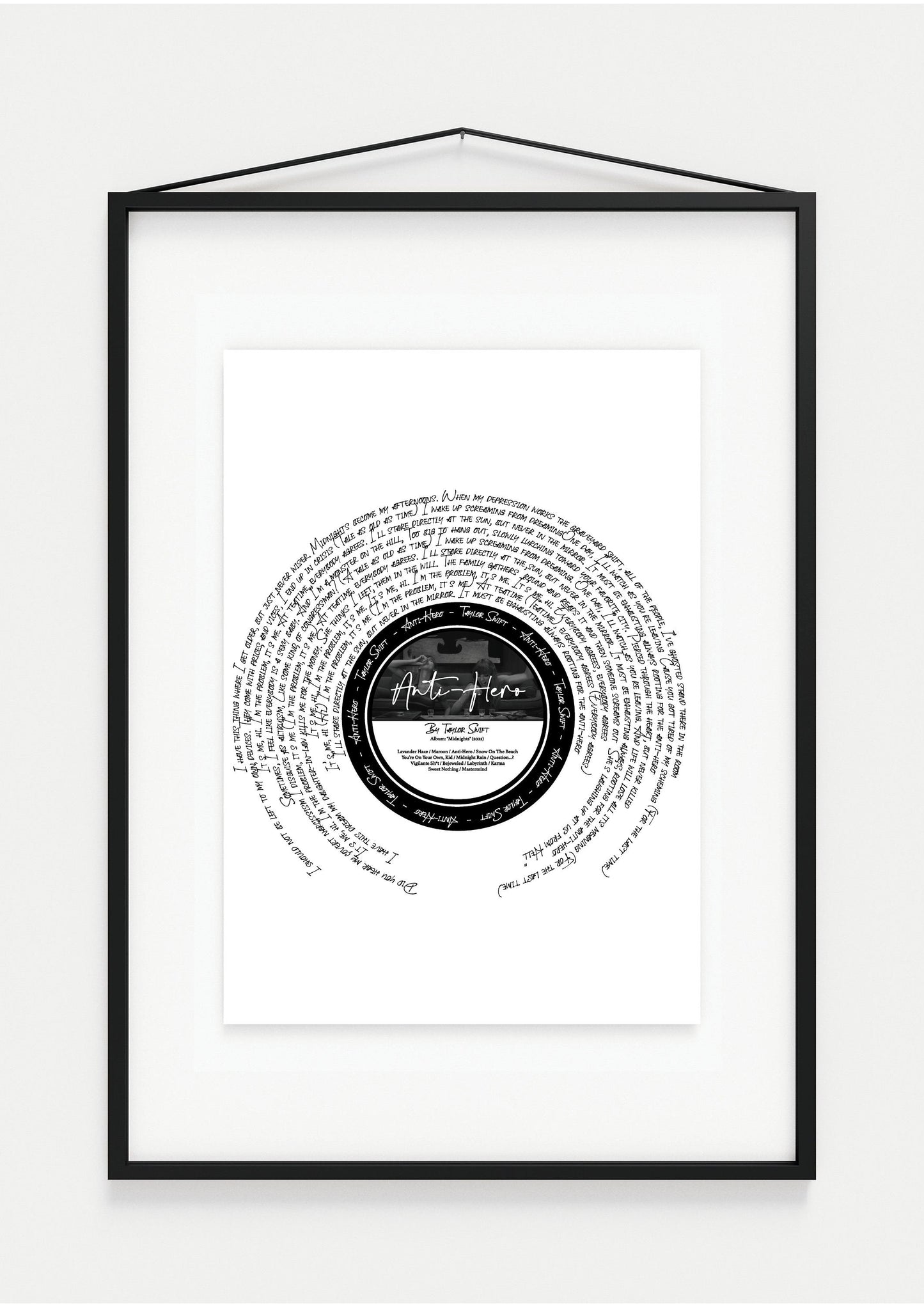Anti-Hero Print (TS) || Midnights Album *A4 Print