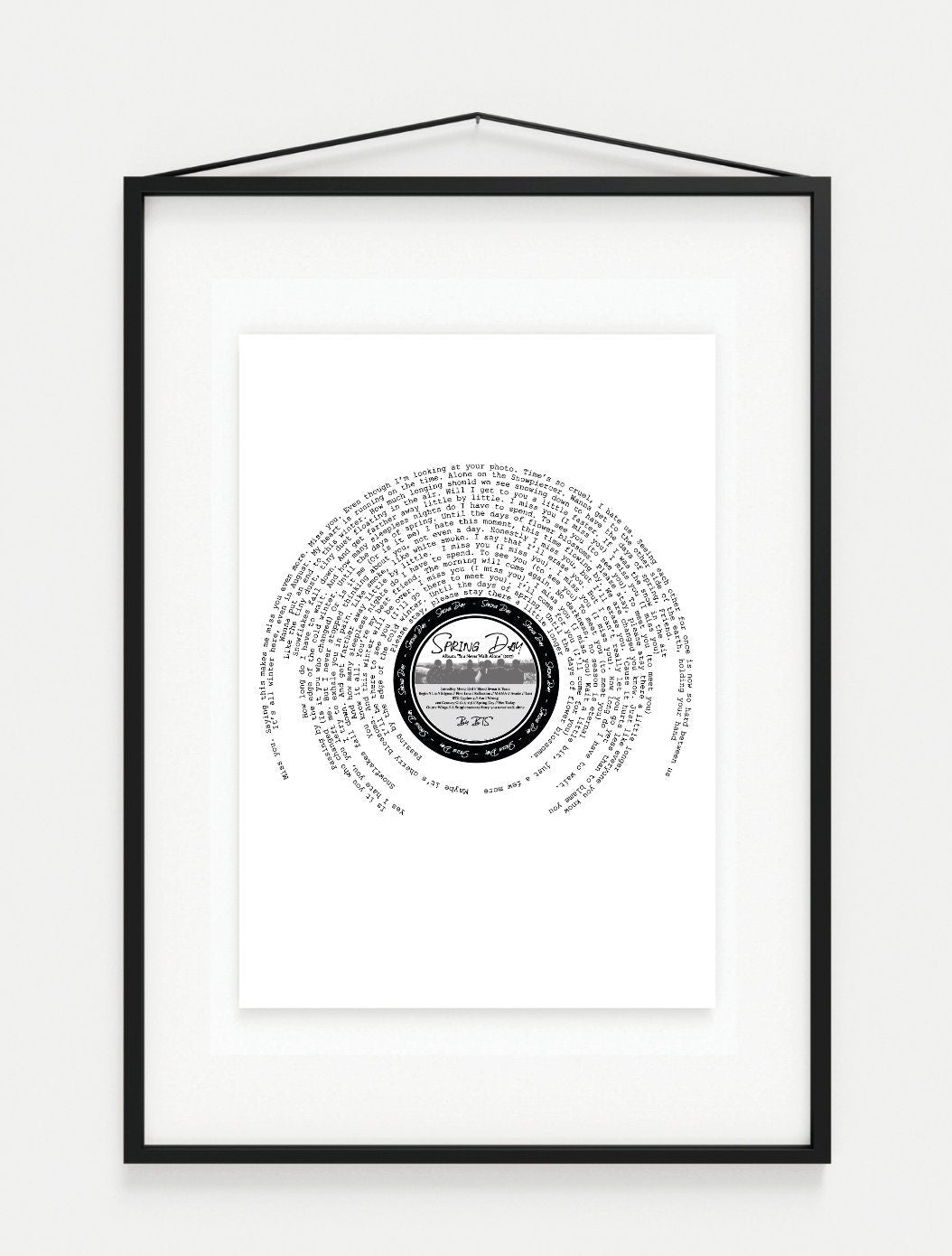 BTS "SPRING DAY" full lyric Print