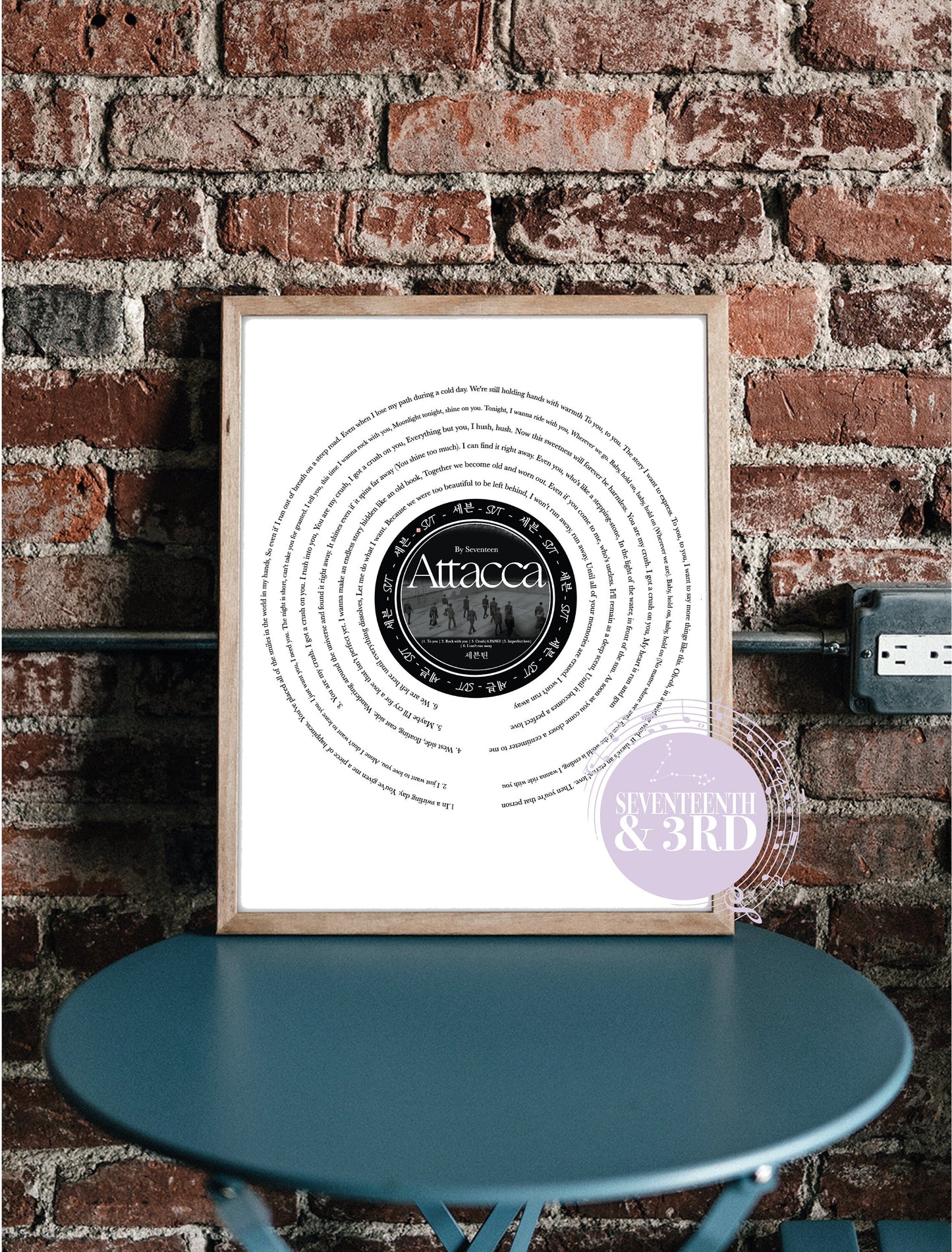 SVT  "Attacca" Album Lyric Art Print