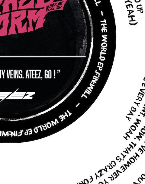 "CRAZY FORM" Ateez Song Print