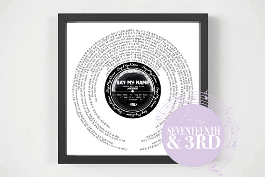 Ateez "Say My Name" Full Lyric Wall Print