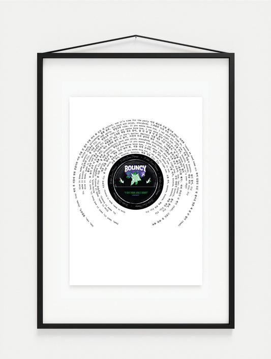 Ateez "BOUNCY" A3 Song Lyric Print