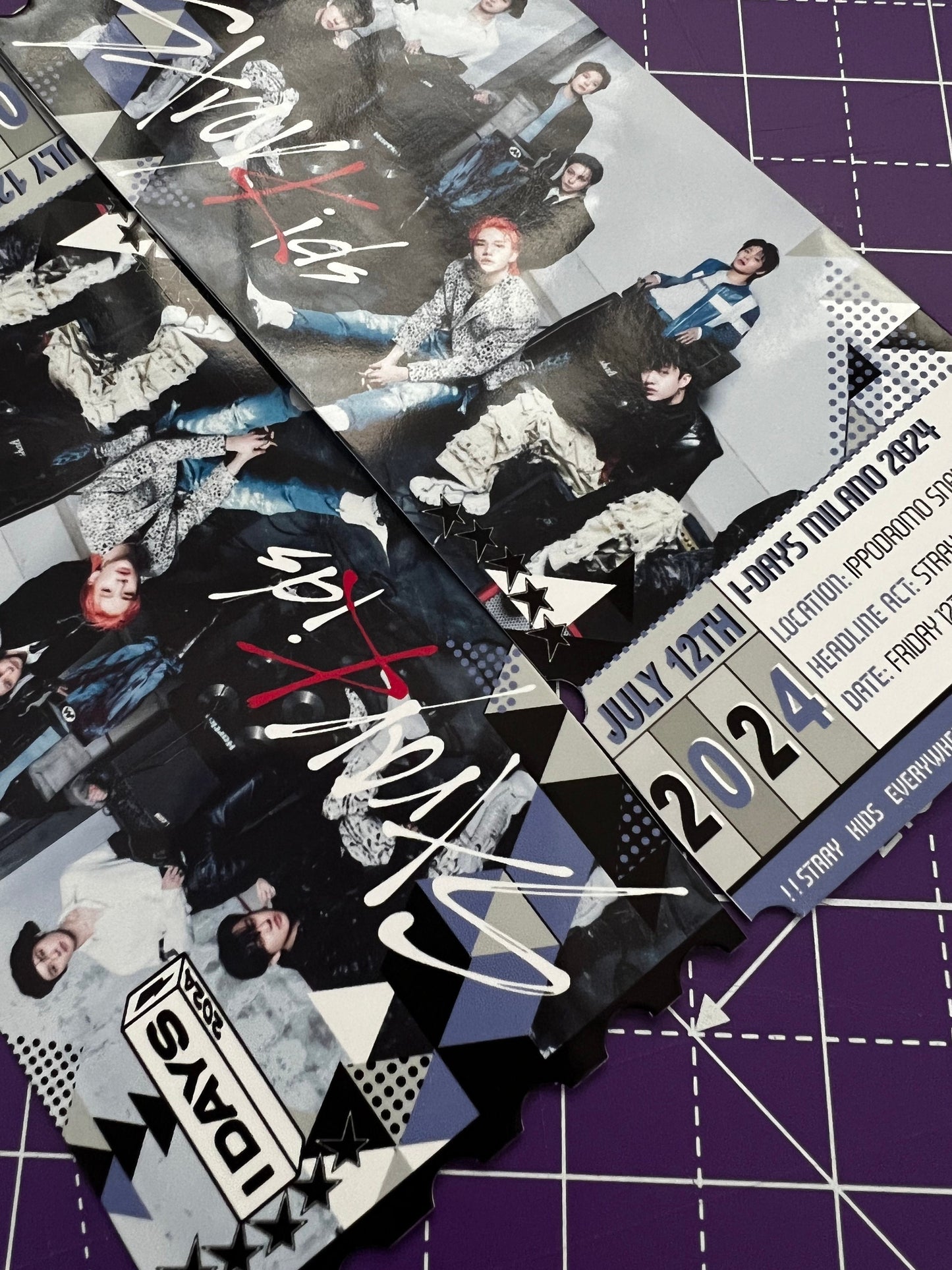 Stray Kids Ticket souvenir Lollapalooza &  I-D*YS Milan festival Options Inspiration