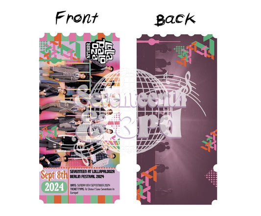 Seventeen Ticket souvenir Lollap*looza Berlin