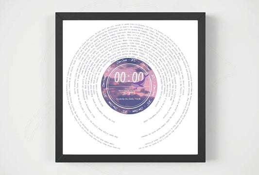BTS 'Zero O'clock' 00:00 Lyric Wall Print