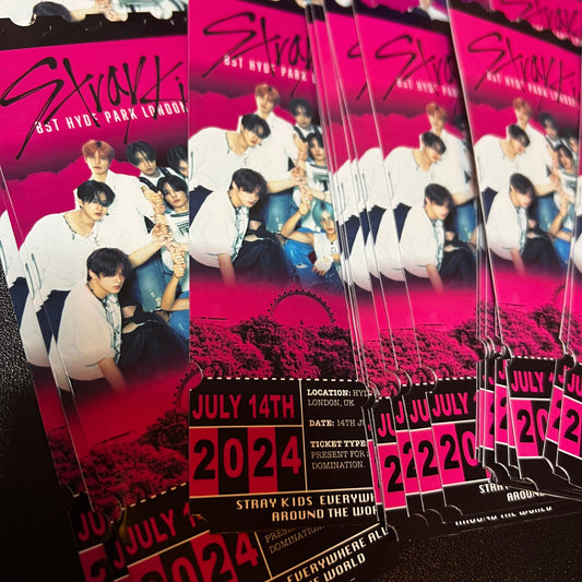 Stray Kids Ticket souvenir BST Hy*e Park festival Inspiration