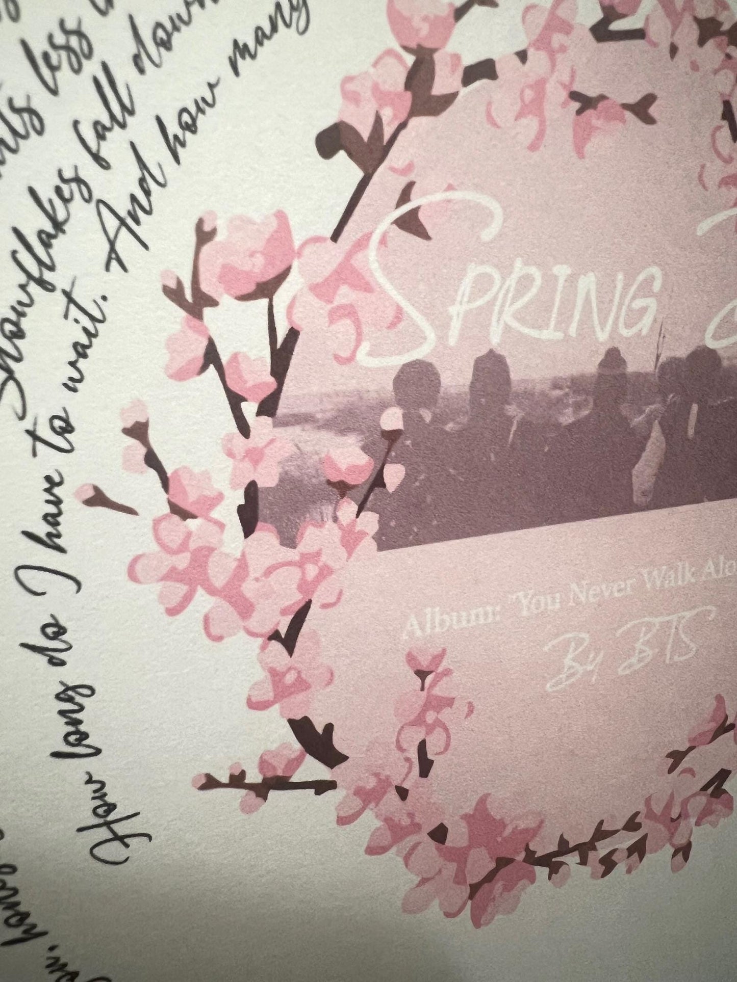 BTS "SPRING DAY" full lyric Print