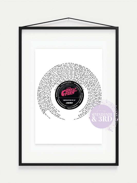 "CRAZY FORM" Ateez Song Print