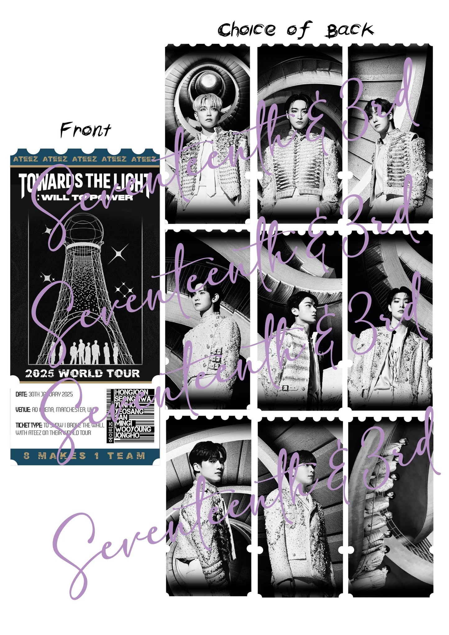 ATEEZ Towards The Light Souvenir Europe Ticket | your City | Your Date | tour 2025