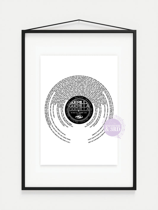Ateez GUERILLA full Lyric Print