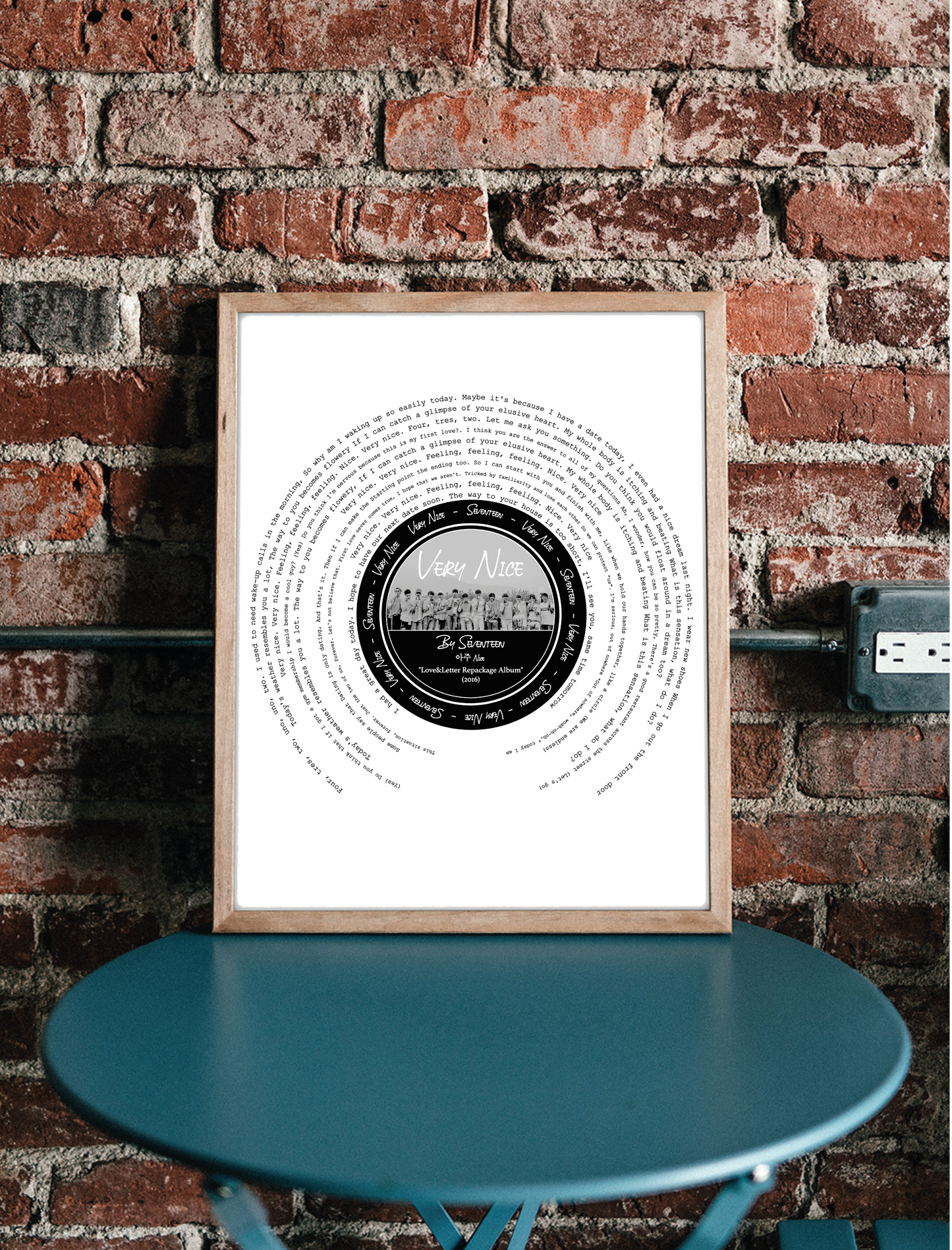 SVT  "AJU NICE" Seventeens Album Lyric print