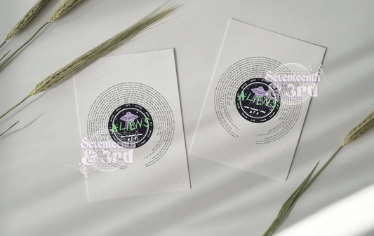 "Aliens" BTS inspired  lyric print