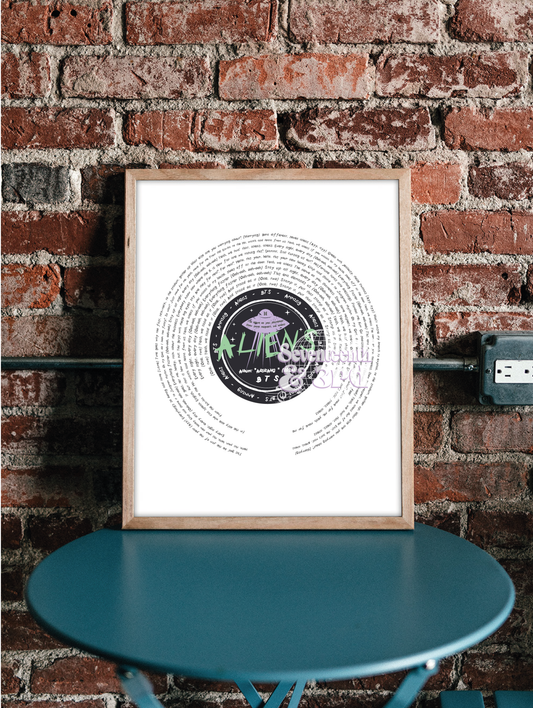 "Aliens" BTS inspired  lyric print
