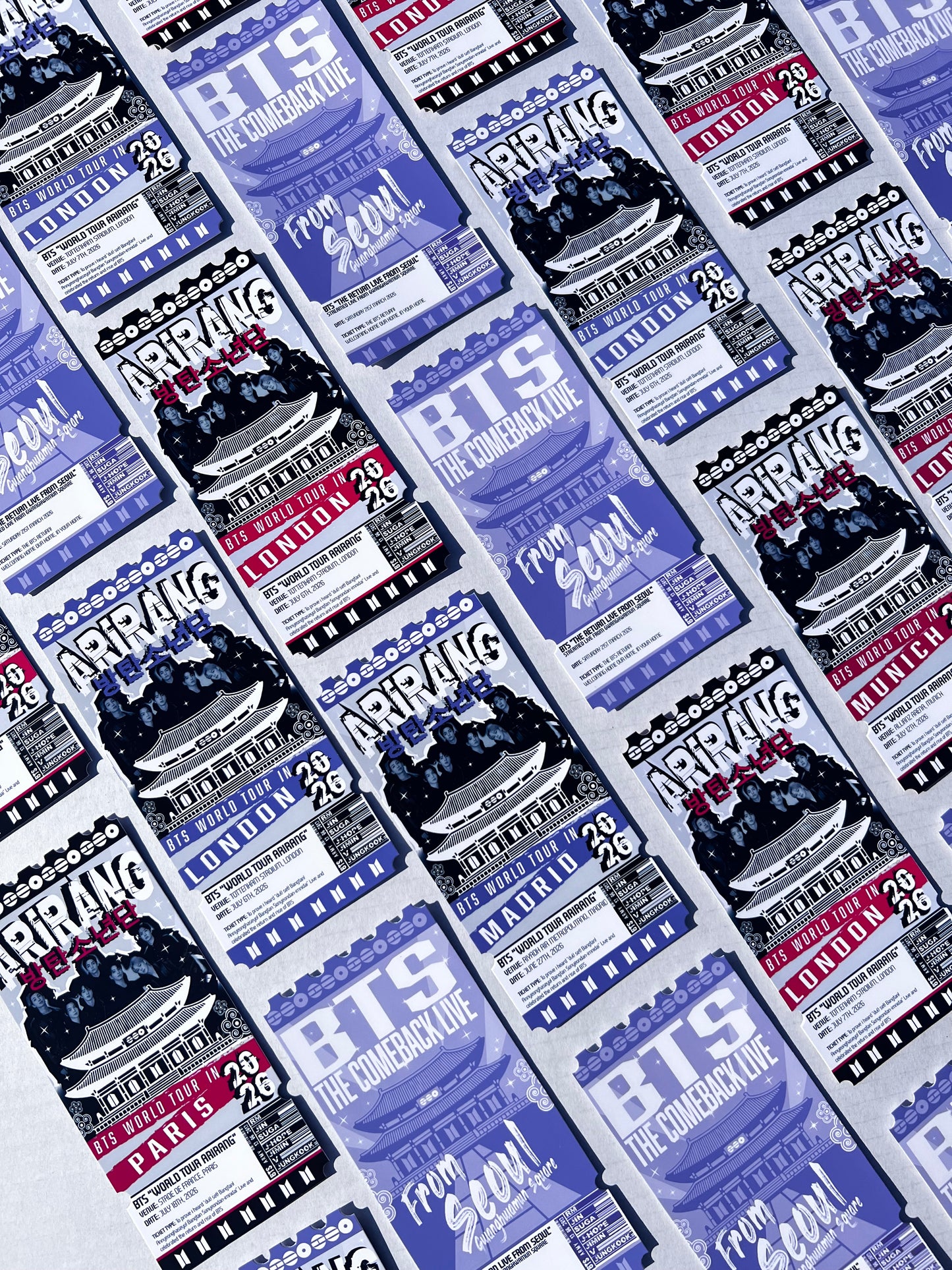 ARIRANG TOUR inspired Souvenir Ticket (Personalised Ticket)