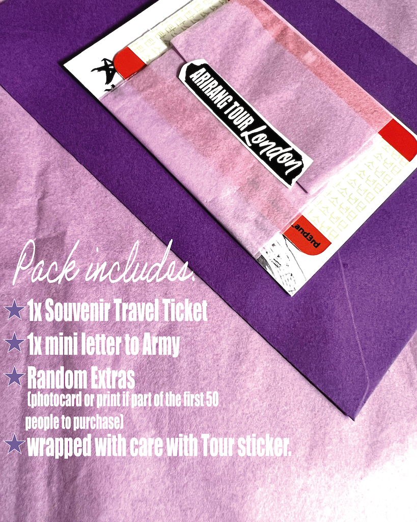 BTS Tour Travel Ticket Souvenir *CHARITY*