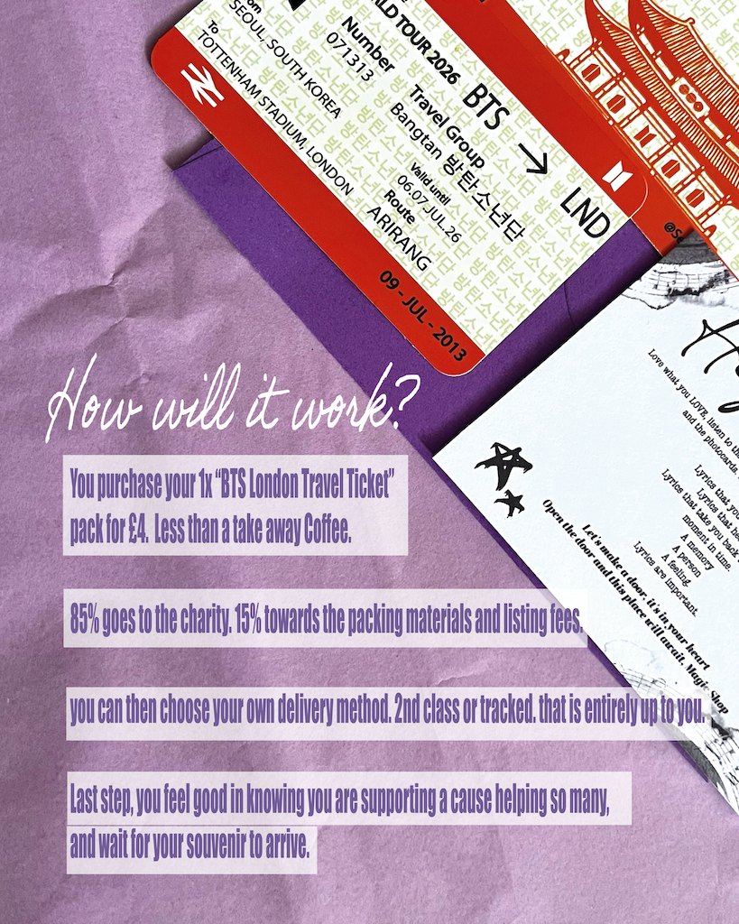 BTS Tour Travel Ticket Souvenir *CHARITY*