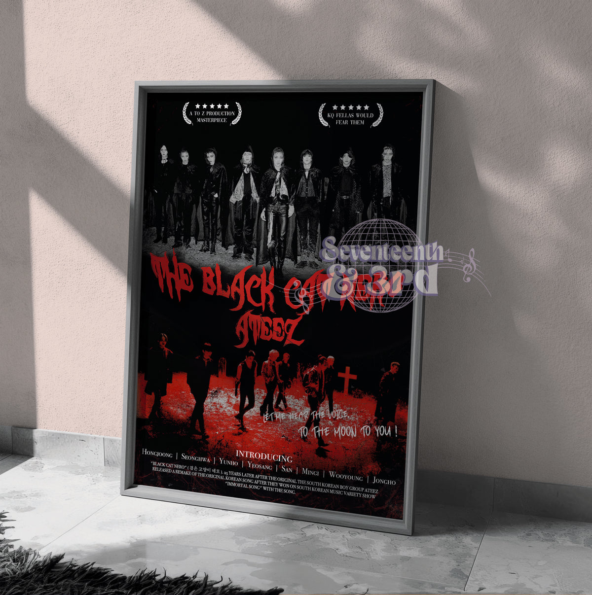 "BLACK CAT NERO" Movie inspired Ateez print *Printable Download*