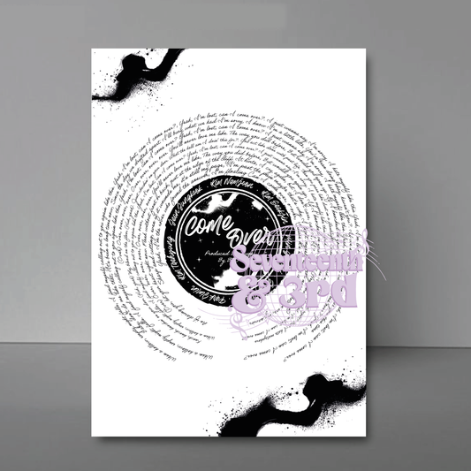BTS "Come oVER" inspired  lyric print