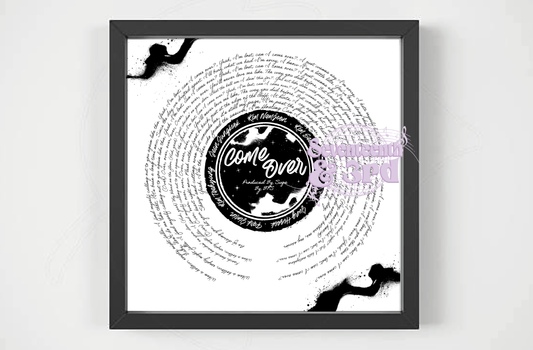 BTS "Come oVER" inspired  lyric print
