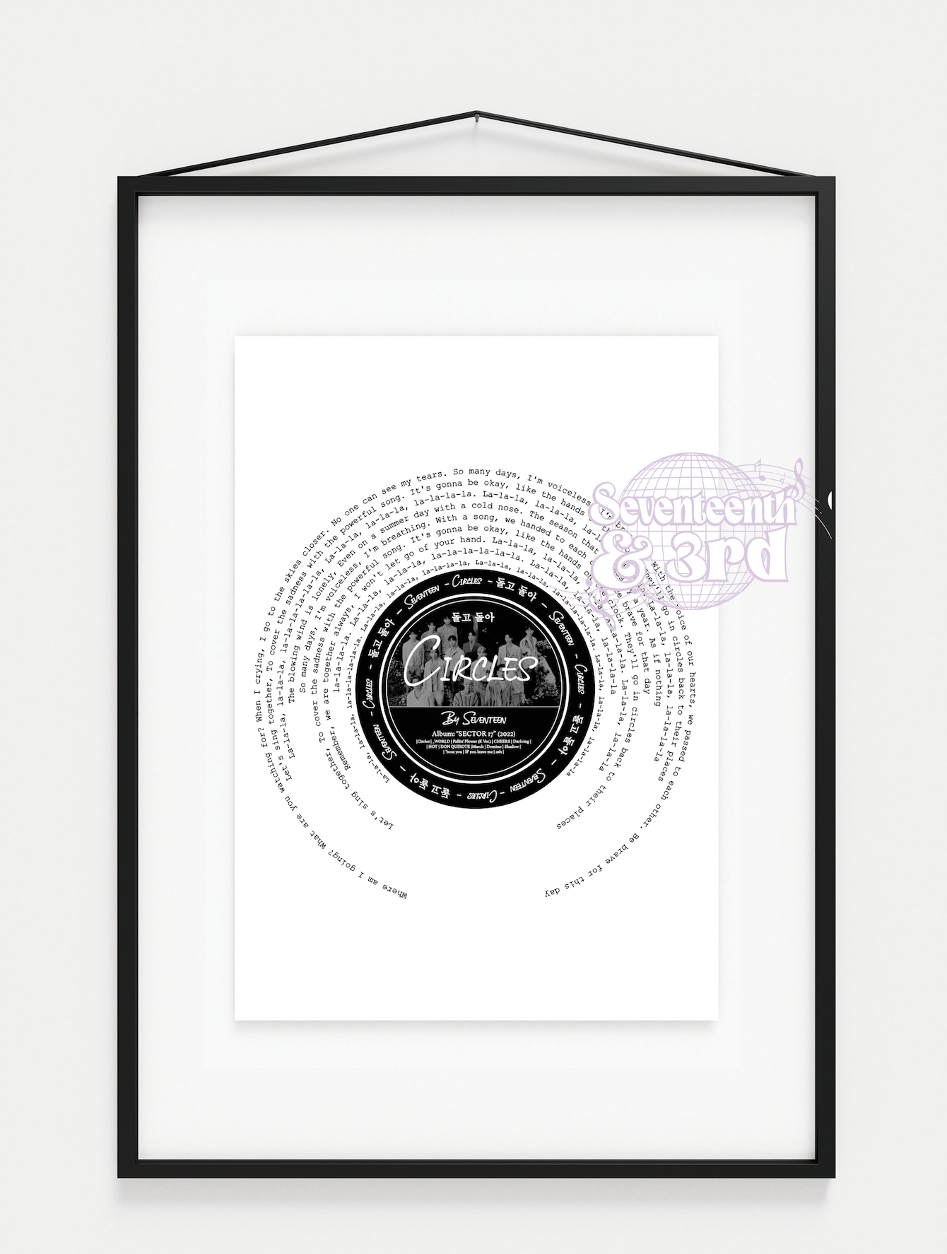 SVT  "Circles" Lyric print