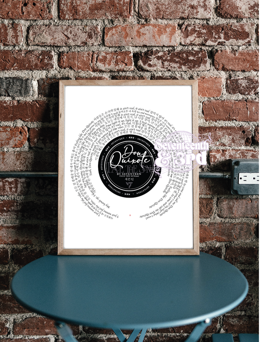 SVT  "Don Quixote" Lyric print