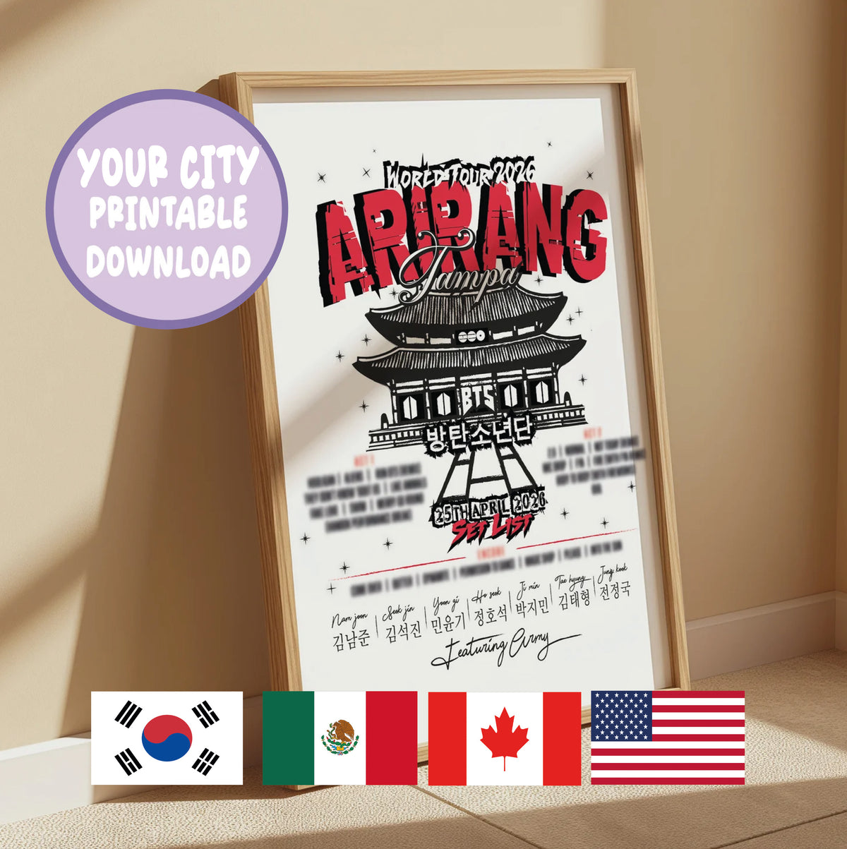 Arirang Tour "WORLD Your City" Set List 2026 *Download Version*