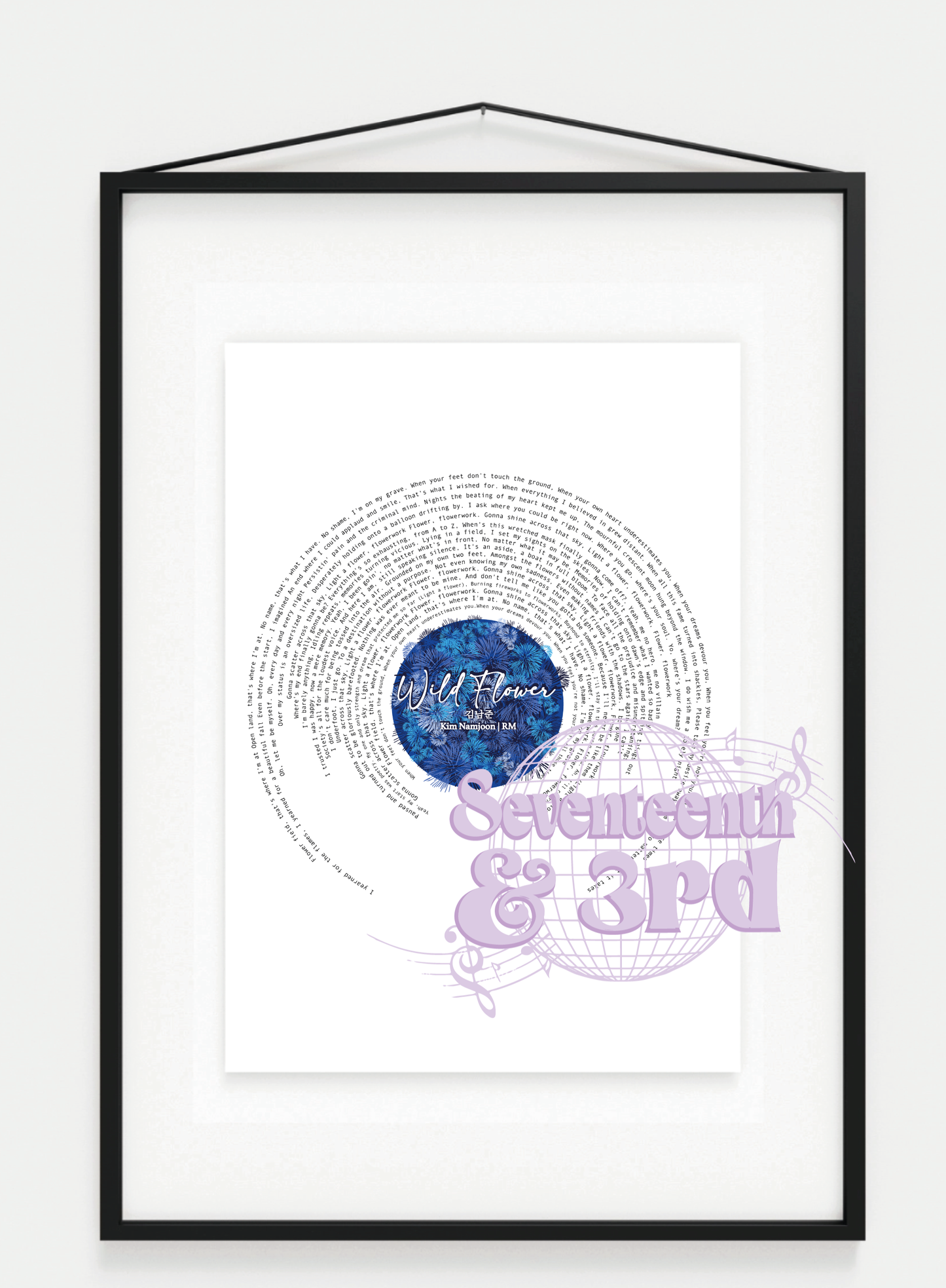 RM "Wild FLower" “들꽃놀이 lyric print