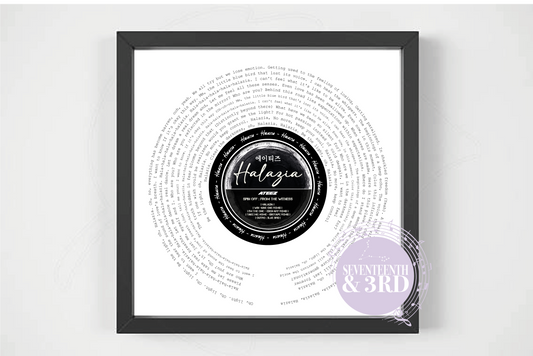 "HALAZIA" Inspired ATEEZ Lyric print