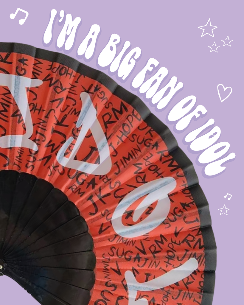 "IDOL" Iconic fabric Hand Fan