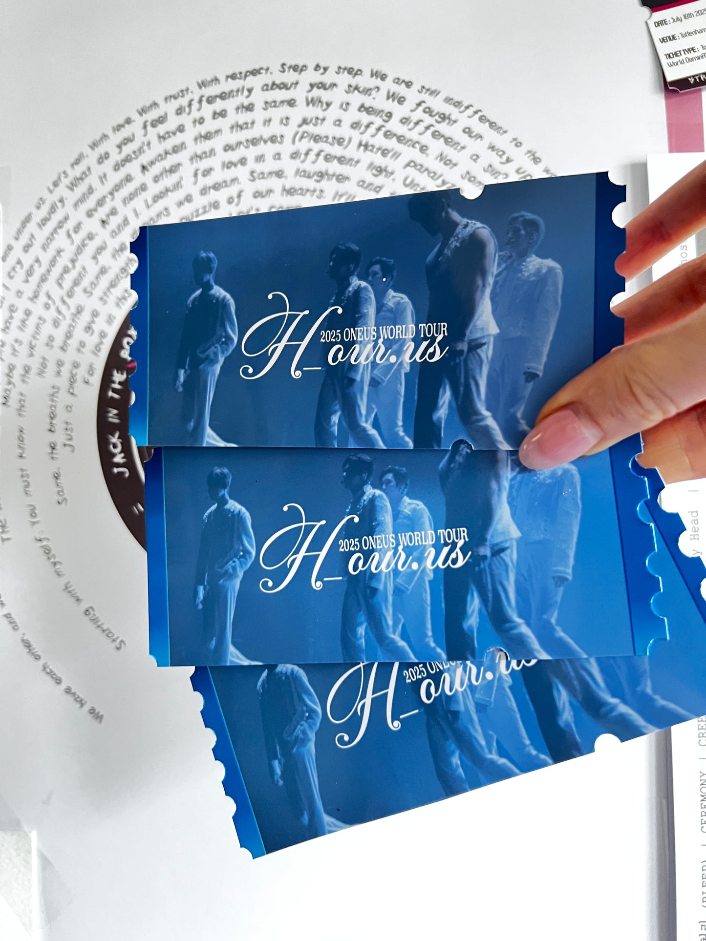 ONEUS Inspired souvenir ticket