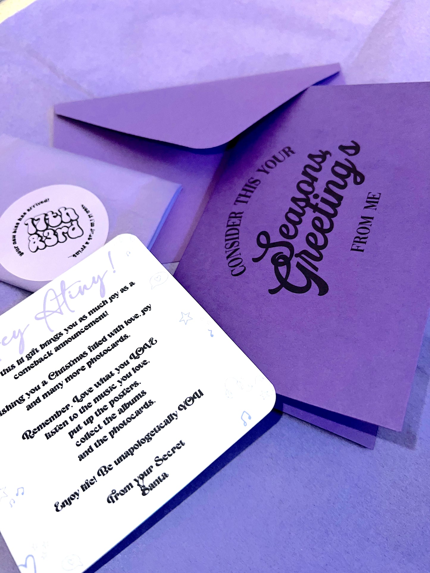 K-POP Secret Santa Letter Gift