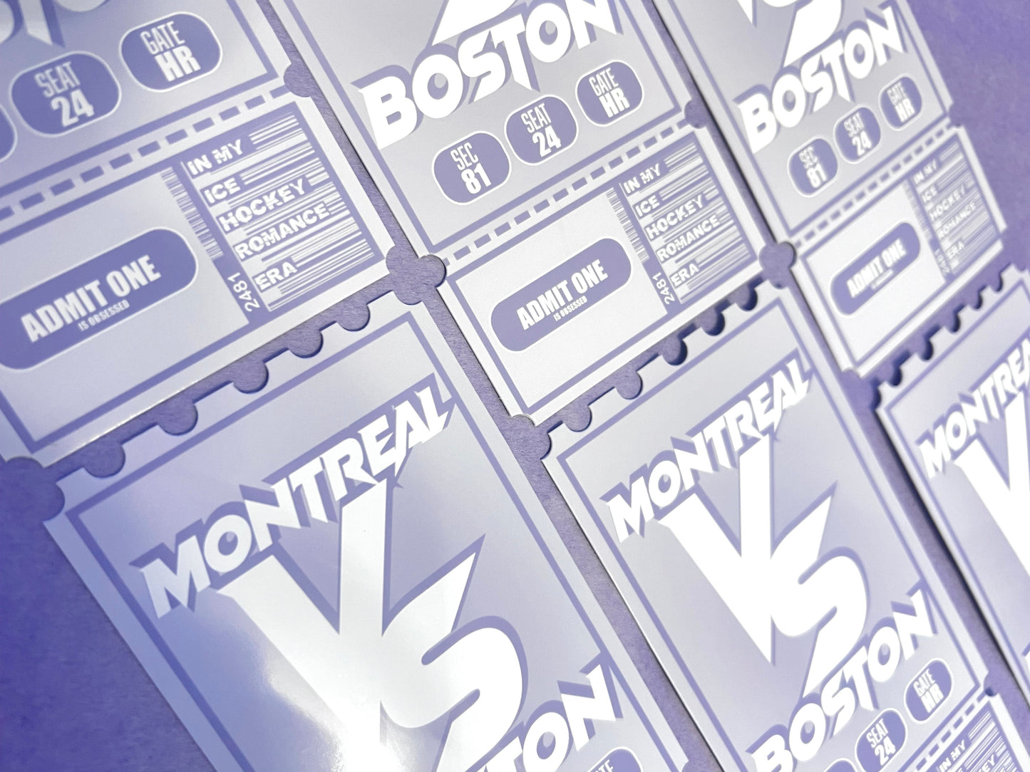 Hockey Romance inspired Ticket Book Marks