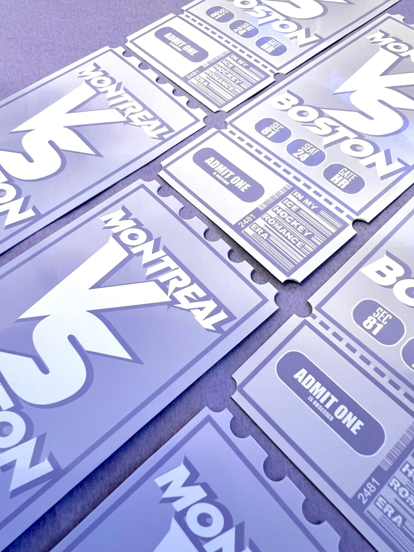 Hockey Romance inspired Ticket Book Marks