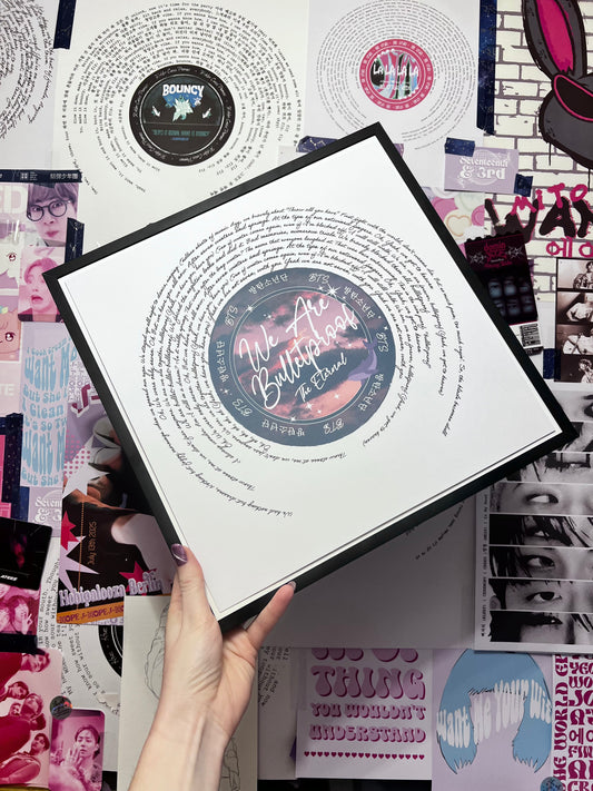BTS "We are Bulletproof:The Eternal"  lyric print