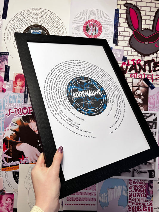 Ateez "Adrenaline" inspired lyric print