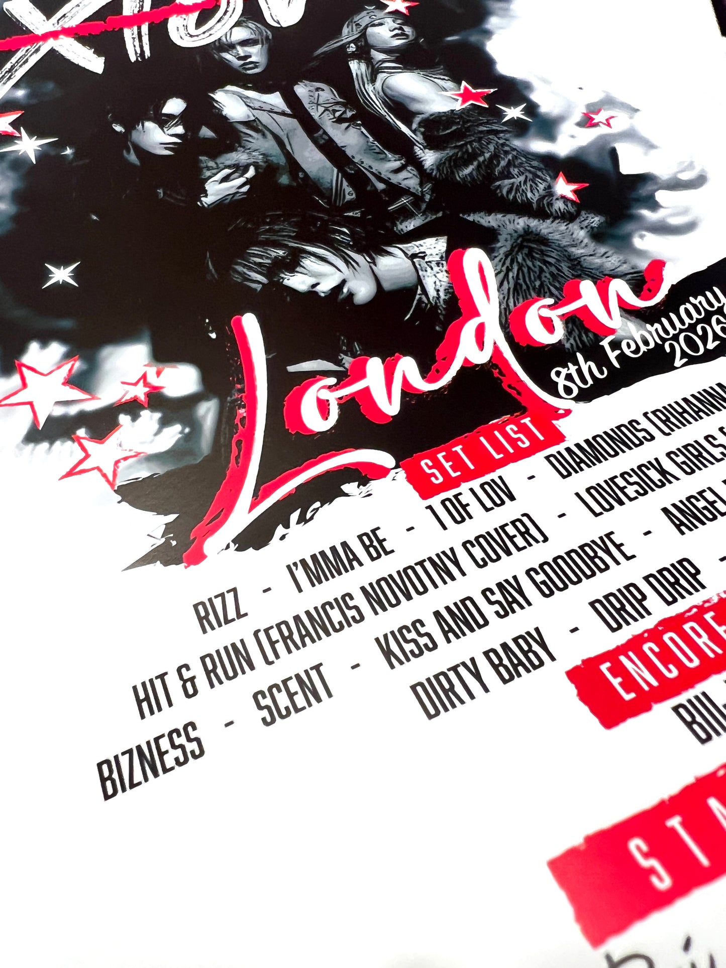 XLOV inspired Tour Set List 2026