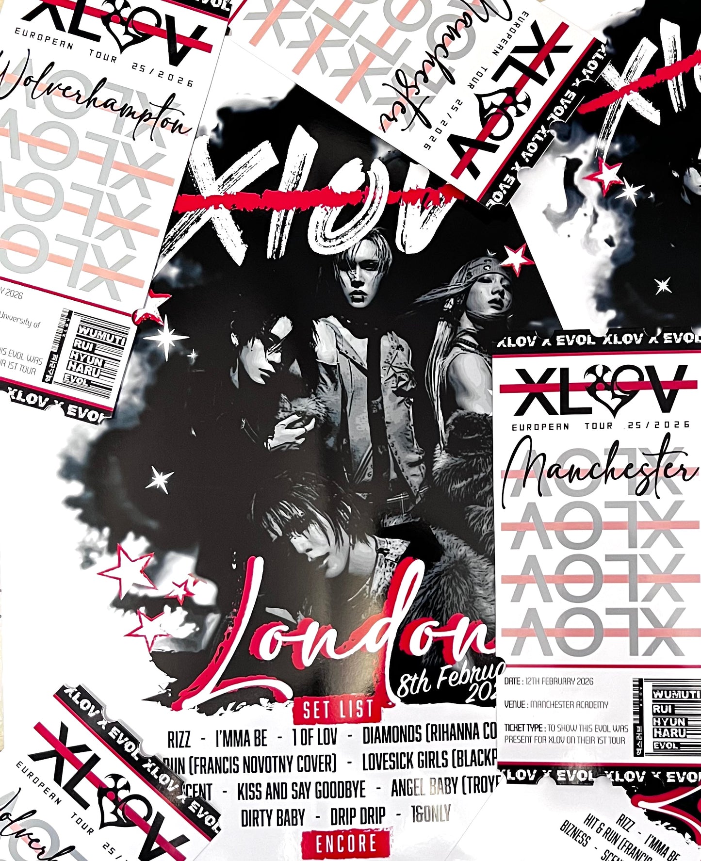 XLOV inspired Tour Set List 2026