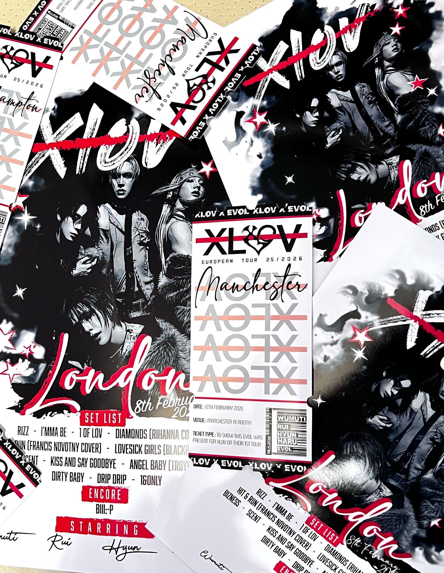 XLOV inspired Tour Set List 2026