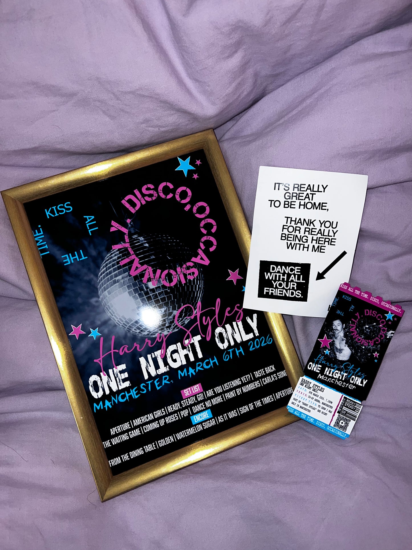One Night Only Inspired H Styles Set List and souvenir ticket