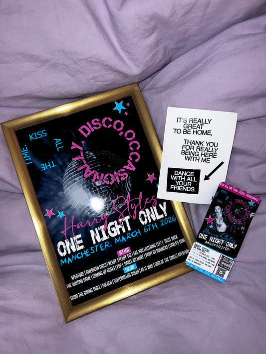 One Night Only Inspired H Styles Set List and souvenir ticket