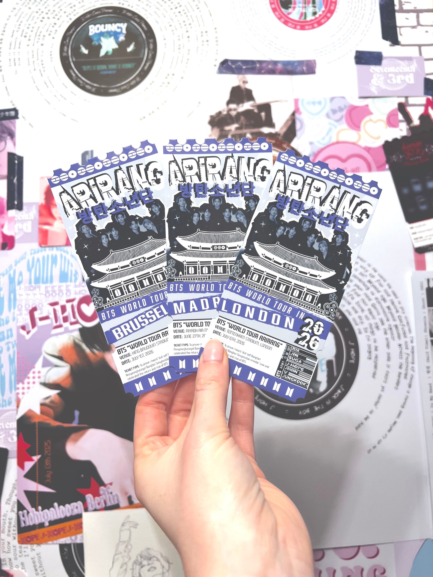 ARIRANG TOUR inspired Souvenir Ticket (Your City)